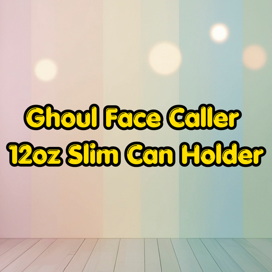 Ghoul Face Caller 12oz Slim Can Holder